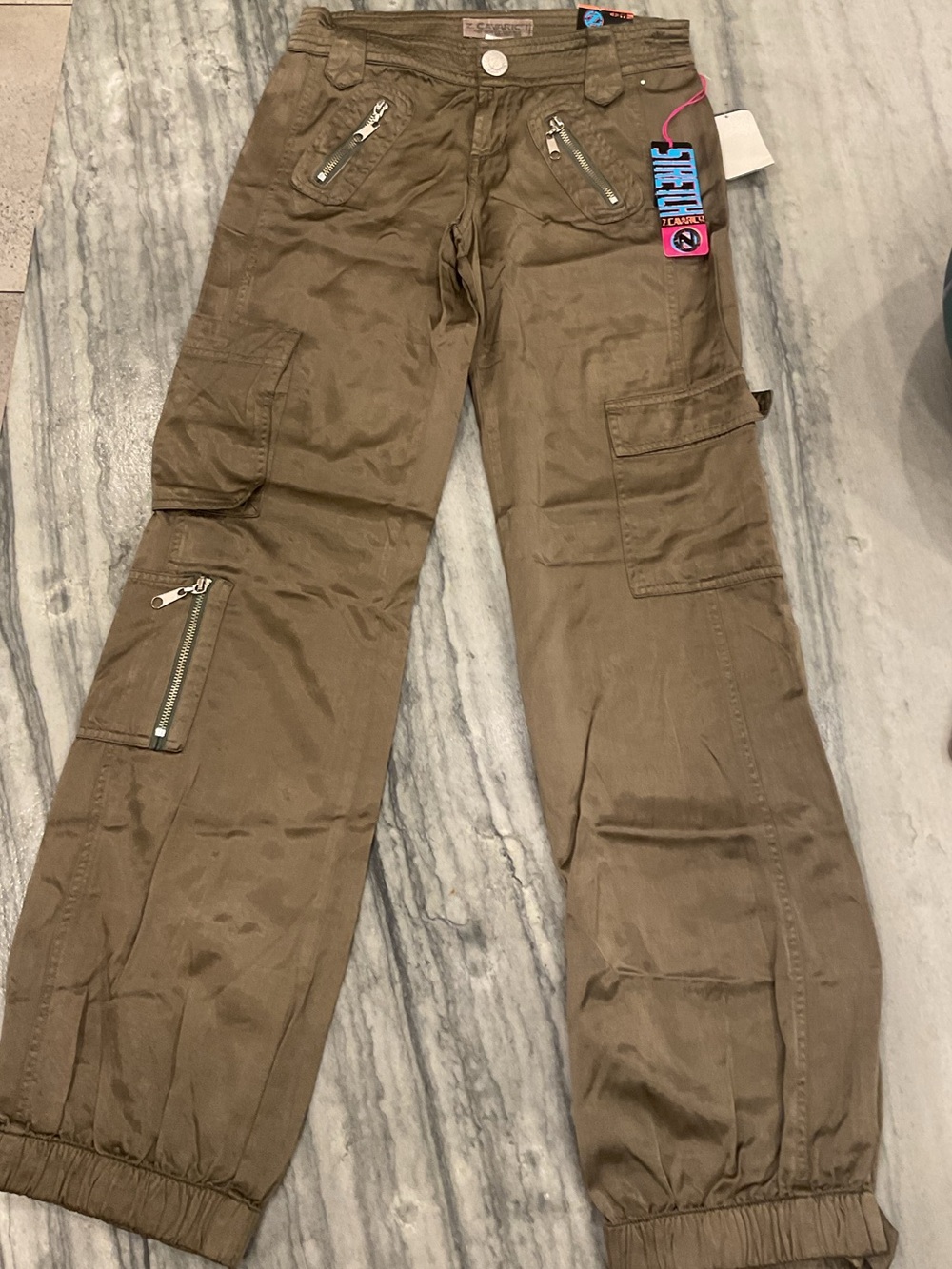 Y2K Z. Cavaricci Olive Green Utility Cargo Pants